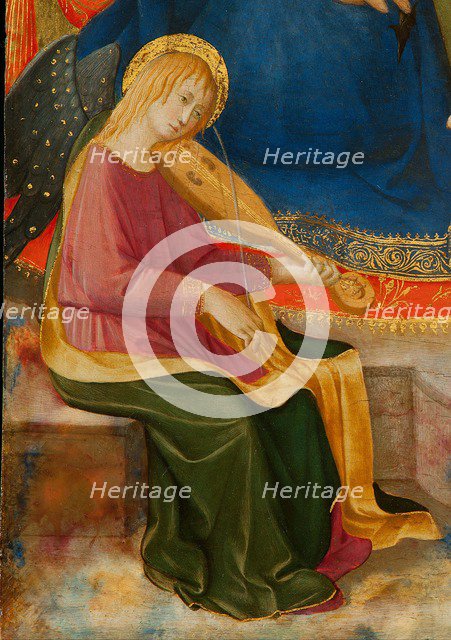 Madonna of Humility with Two Musician Angels. Detail: Musician Angel, c1450.