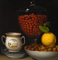 Still Life - Strawberries, Nuts, &c., 1822. Creator: Raphaelle Peale.