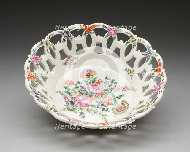 Basket, Worcester, c. 1770. Creator: Royal Worcester.