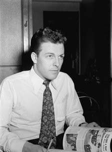 Portrait of Eddie Ronan, Down Beat office, New York, N.Y., 1946. Creator: William Paul Gottlieb.