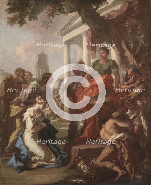 The Continence of Scipio, c. 1710. Creator: Giovanni Antonio Pellegrini (Italian, 1675-1741).