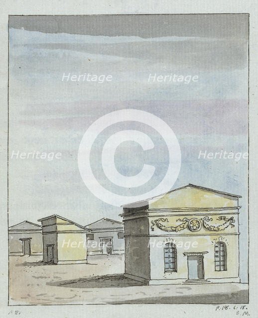 Houses at Spoleto, 1786.  Creator: Elias Martin.