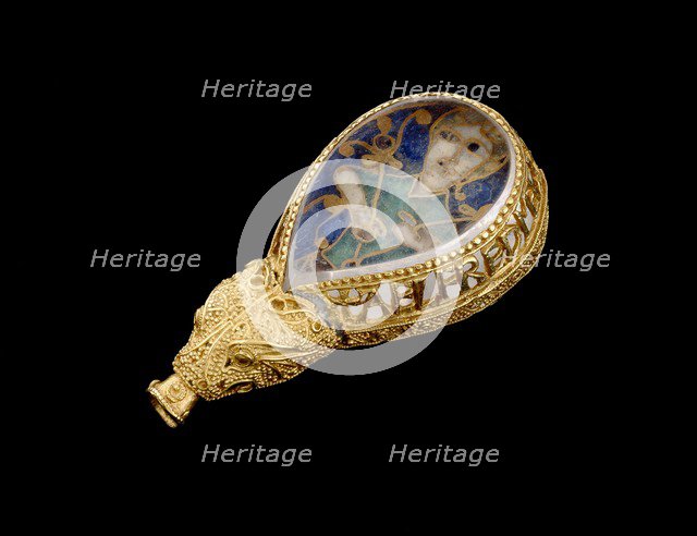 Jewelled terminal of aestel (The Alfred Jewel), 871 - 899. Artist: Unknown.