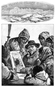 Franklin Search Expedition - Lt Schwatka Showing the esquimaux the "Illustrated London News", 1881. Creator: R&E Taylor.