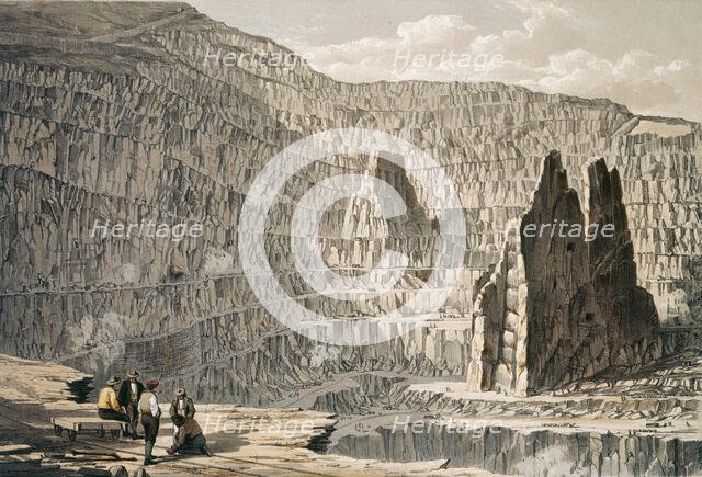 Penrhyn Slate Quarries, near Bangor, c1852. Creator: Alfred Sumners.