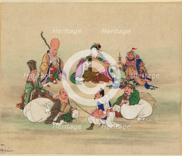 Seven Lucky Gods, ca 1878. Artist: Anonymous  
