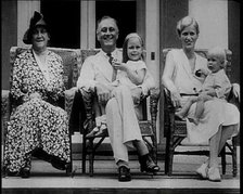 Franklin D Roosevelt, One of the Democratic Presidential Candidates, and Family, 1932. Creator: British Pathe Ltd.