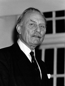 Enoch Powell (1912-1998), British politician, 1990. Artist: Sidney Harris