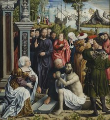 The Raising of Lazarus, 1515-1520. Creators: Master of the Legend of the Magdalen, Lucas van Leyden, Master of the Holy Blood.