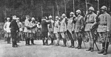 'La bataille de la Somme; M. Poincare decore des officiers de la 10e armee, commandee par..., 1916. Creator: Unknown.