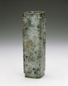 Cong, Neolithic period (ca.8000-2000 BC), Liangzhu Culture, ca. 3000-2000 B.C. Creator: Unknown.