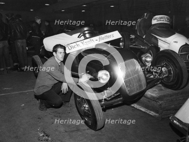A typical 'bucket' type American street rod, (c1950s?). Artist: Unknown