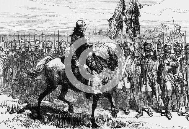 'Warren Hastings Reviewing Pearse's Column', c1891. Creator: James Grant.