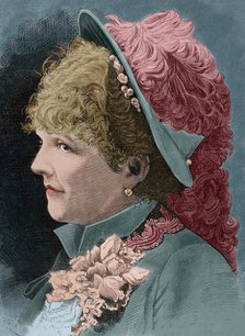 Celine Chaumont (1848-1926), French operetta singer, 1883.  Creator: Unknown.
