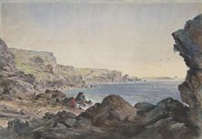Foilhummerum Bay, Valentia, Looking Seawards from the Point at Which the Cable..., 1865-66. Creator: Robert Charles Dudley.