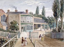 St Helena tea gardens, Lower Road, Rotherhithe, London, c1860. Artist: Anon