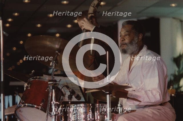 Ben Riley, Jazz Inn Party, Nordwijk, Netherlands, 1989. Creator: Brian Foskett.