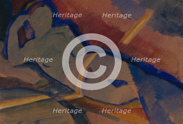 Nude, 1920. Artist: Ulyanov, Nikolai Pavlovich (1875-1949)