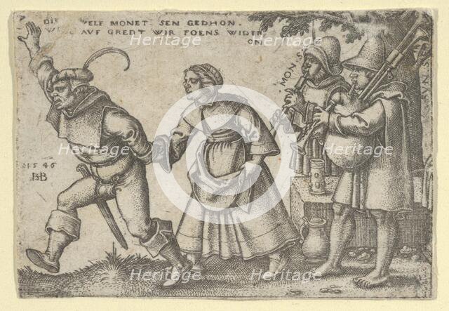 The Year's End, from The Peasants' Feast or the Twelve Months, 1546. Creator: Sebald Beham.