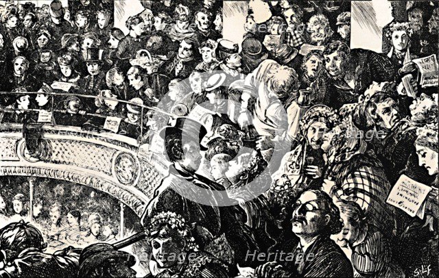 Boxing Night. Pen Drawing on Wood', c1890, (1923). Artist: Luke Fildes.