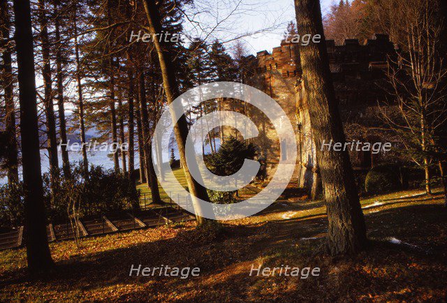 Plantation and Filter station on East bank of Thirlmere. , Cumberland, 20th century. Artist: CM Dixon.