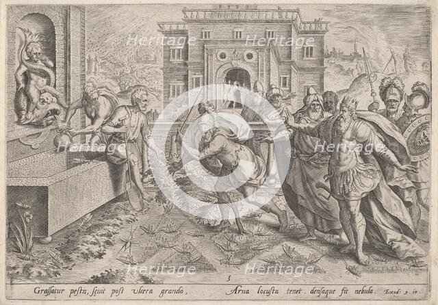 The Plague of Locusts, c.1585. Creator: Johann Sadeler I.