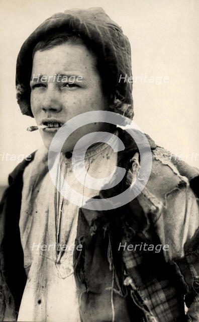 Homeless Child, 1920s. Creator: Petrov, Nikolai (1876-1940).