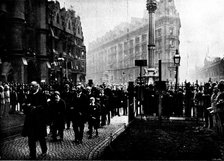 The Funeral of Mr. Gladstone: ...the Rev. Stephen Gladstone, entering the Abbey, 1898. Creator: SB Bolas & Co.