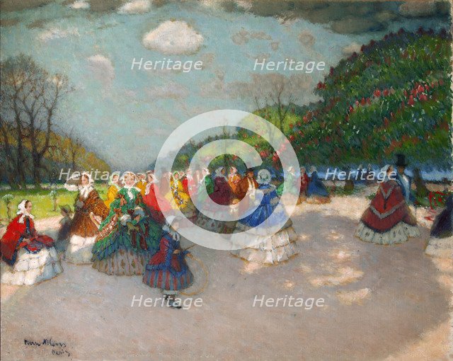 A Walk in the Spring Park. Artist: Nilus, Pyotr Alexandrovich (1869-1940)