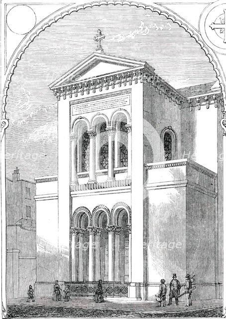 Exterior of the New Greek Church London Wall, 1850. Creator: Unknown.