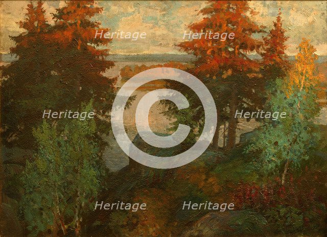 Autumn Landscape, 1920. Artist: Gorbatov, Konstantin Ivanovich (1876-1945)