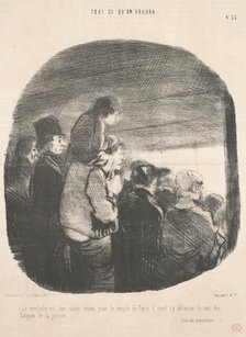 Le spectacle est une chose bonne pour le peuple de Paris ..., 1849. Creator: Honore Daumier.