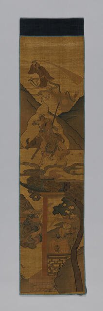 Panel (Furnishing Fabric), China, Qing dynasty(1644-1911), 1800/1900. Creator: Unknown.