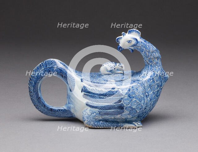 Teapot in the form of a Rooster, Germany, Early 18th century. Creator: Unknown.