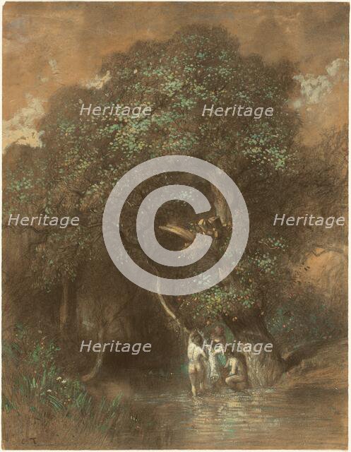 Bathers by a Giant Oak, c. 1842/1844. Creator: Constant Troyon.