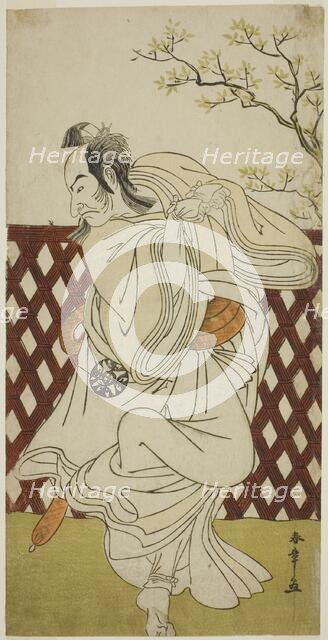 The Actor Nakamura Nakazo I as Sakon-gitsune in the Play Hana-zumo Genji Hiiki, Performed..., c1775. Creator: Shunsho.