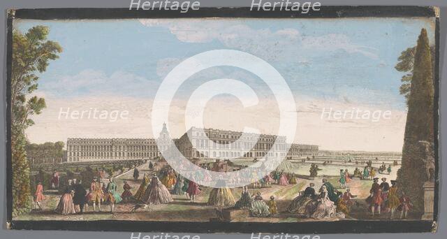 View of the Palace of Versailles seen from the garden, 1700-1799. Creator: Anon.