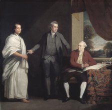 Omai, Joseph Banks and Dr Daniel Solander, c1775-6. Creator: William Parry.