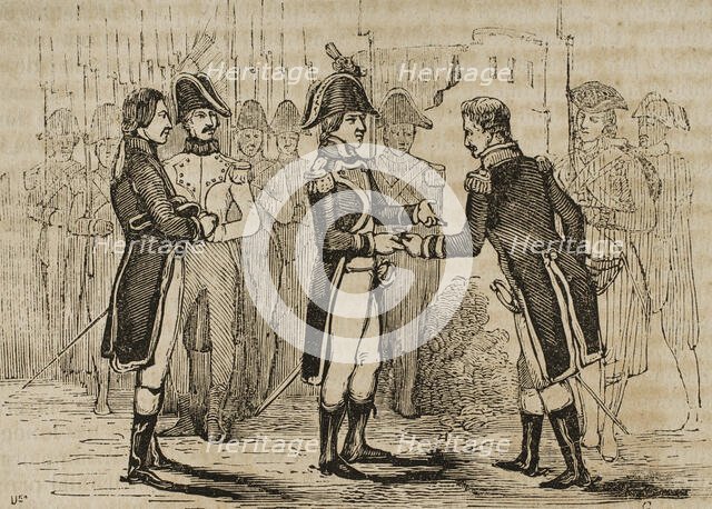 Cession of the territories of Louisiana from the Kingdom of Spain to France, 1803, (1851).  Creator: Unknown.