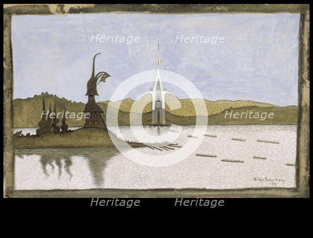 The Two Churches, 1897. Creator: Hugo Simberg.