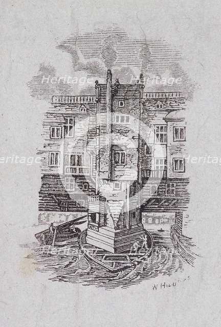 London Bridge (old), London. c1870. Artist: W Hughes