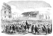 The Elections in the Metropolitan Boroughs: Lambeth...the nomination at Kennington Park, 1865. Creator: Unknown.