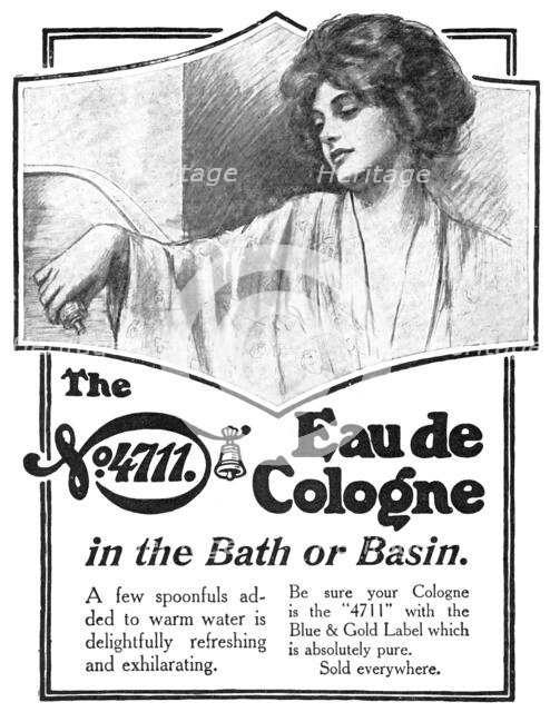The No.4711 Eau de Cologne - in the Bath or Basin, 1909. Creator: Unknown.