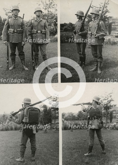 New field uniforms for the  German army, 1934.  Artist: Unknown.