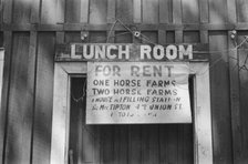 Tenant farm rental sign, Alabama, 1936. Creator: Walker Evans.