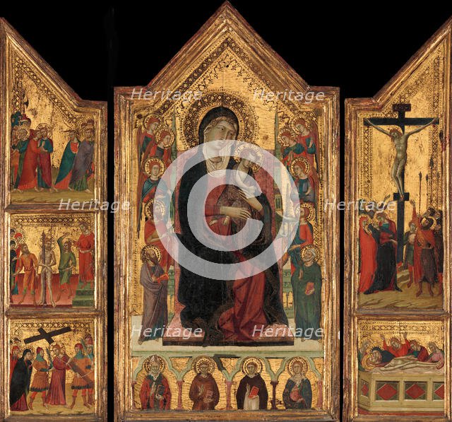 Madonna and Child Enthroned. Creator: Master of Monte Oliveto.