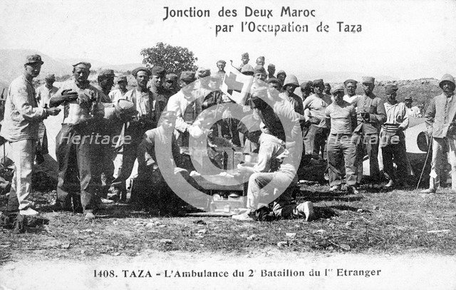 Medical staff of the 2nd battalion French Foreign Legion, Taza, Morocco, 1904. Artist: Unknown