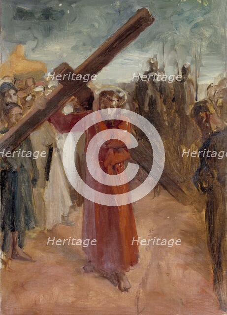 Christ Carrying the Cross, 1890-1895. Creator: Albert Edelfelt.