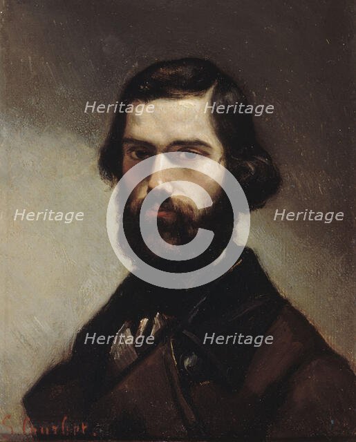 Portrait of Jules Vallès (1832-1885), 1861. Creator: Courbet, Gustave (1819-1877).