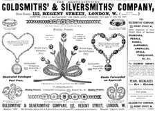Advertisement for the Goldsmiths' & Silversmiths' Company, 1898. Creator: Unknown.
